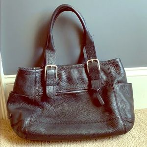 Come Haan Black Pebbled Handbag